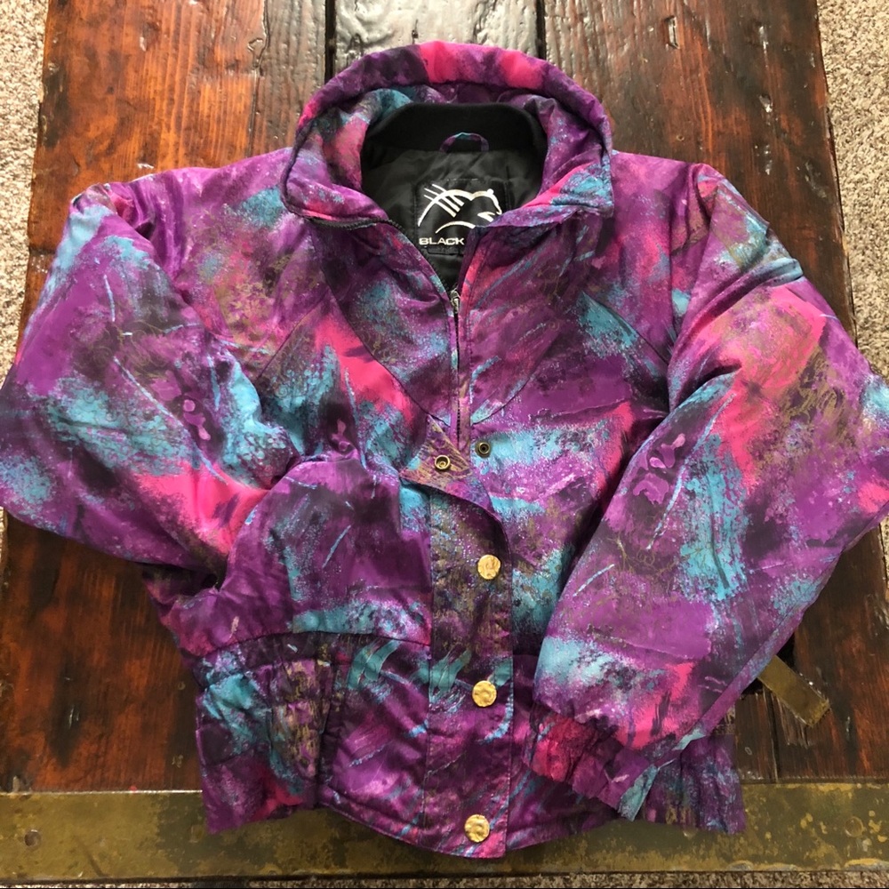 Vintage womens ski jacket black bear sz 12